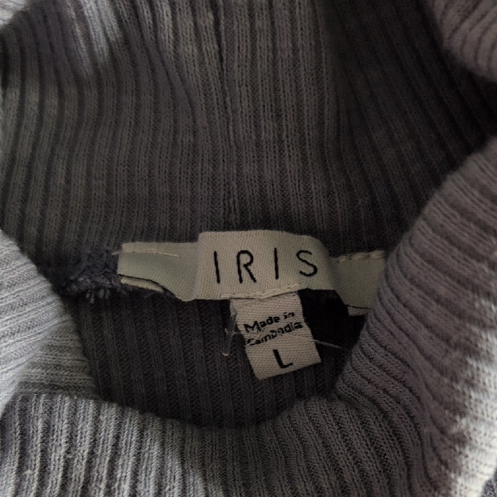 Iris Basic Ribbed Knit Sweater In Blue - image 5